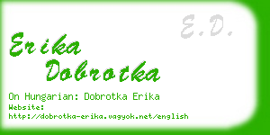 erika dobrotka business card